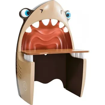 Psací stůl Psací stůl ve tvaru žraloka Jack - hnědá/béžová