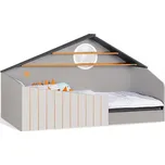 Dětská postel 100x200 Thor - žlutá/šedá/černá