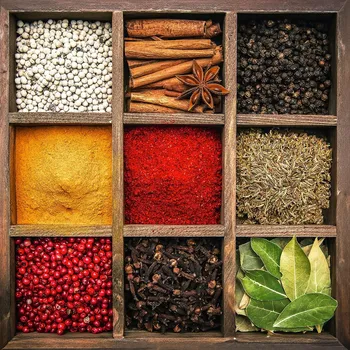 Obraz Skleněný obraz Box koření, 30 × 30 cm GL-18369