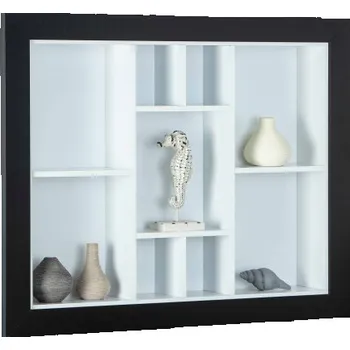 police Nástěnná police s přihrádkami II Kaspian - bílá/černá