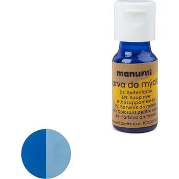 Průmyslové lepidlo Manumi tekutá barva do mýdla 10 ml modrá