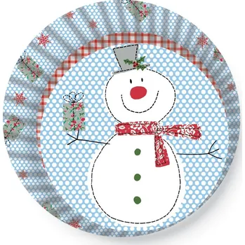 Party dekorace Košíčky papírové Sněhulák modrý, 50 ks, v.30xpr.50mm