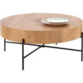 Konferenční stolek Konferenční stolek BROOKLYN — kov, MDF, černá / přírodní