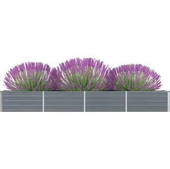 Květináč kovově šedý VidaXL 320 cm x 40 x 45 cm