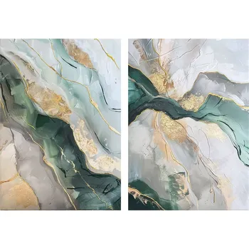 Obraz Obraz na plátně Aven, 70 × 50 cm, set 2 ks, ručně malovaný&nbsp;CA-15596