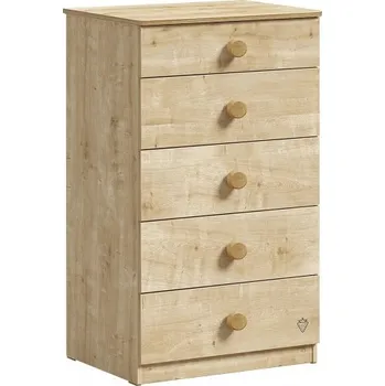 Komoda Vysoká zásuvková komoda Cody - dub světlý