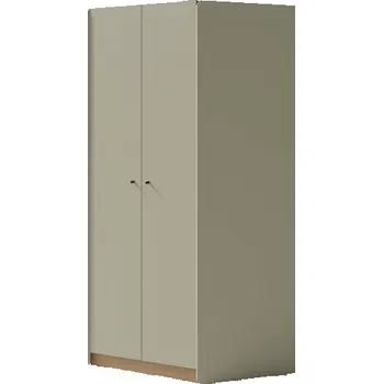 Šatní skříň Rohová šatní skříň Rudy - zelená/dub písečný