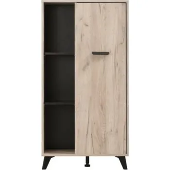 Koupelnový nábytek Skříňka s regálem Taylor - dub šedý/černá