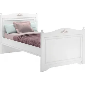 Postel Rustikální bílá postel 120x200cm Ballerina - bílá