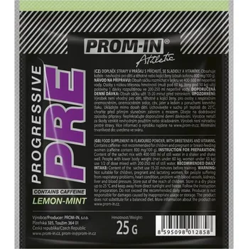 Sportovní výživa Prom-In PRE Progressive 25 g Příchuť: citron-máta