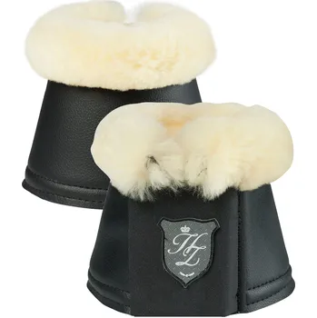 Koňské kamaše Horze Zvony pro koně s beránkem Salerno Barva: Černá, Velikost: XL