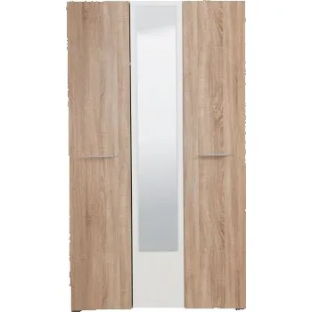 Šatní skříň Třídvéřová šatní skříň se zrcadlem Arwen - dub sonoma