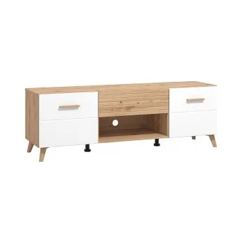 Televizní stolek TV stolek Jett - dub artisan/bílá