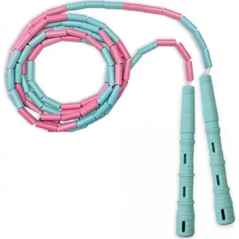 Švihadlo Švihej sportovní švihadlo Katana rope korálkové - korálky růžovomint, rukojeť mint