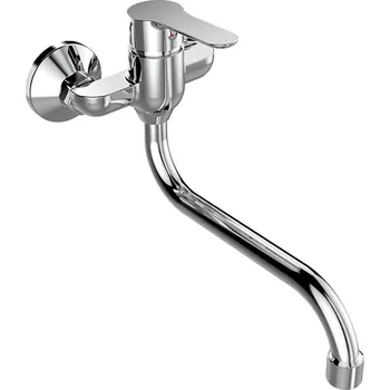 Vodovodní baterie Mereo Dřezová nástěnná baterie , 100 mm, s ramínkem trubkovým ø 18 mm - 200 mm, chrom CB301A01Z