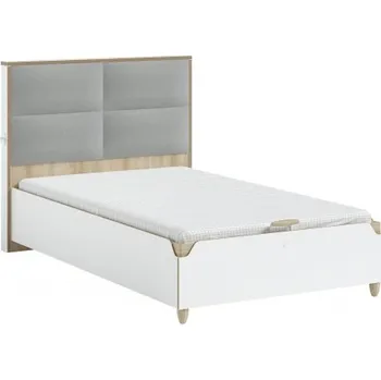 Postel Studentská postel 120x200cm s úložným prostorem Dylan - bílá/dub světlý