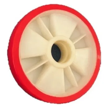 Kolečko Kolo řiditelné 200mm - pro paletový vozík, polyuretan/nylon, bez ložisek