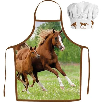 Kuchyňská zástěra KUCHAŘSKÝ SET KONĚ JFK 038345 Velikost: uni