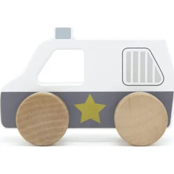 Hračka pro nejmenší TRYCO dřevěné autíčko policie