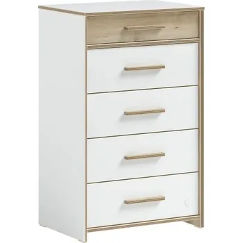 Komoda Zásuvková komoda Dylan - bílá/dub světlý