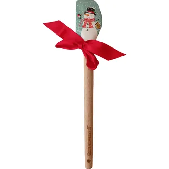 Obracečka ALVARAK Stěrka kuchyňská 21 cm, silikon/dřevo, sněhulák