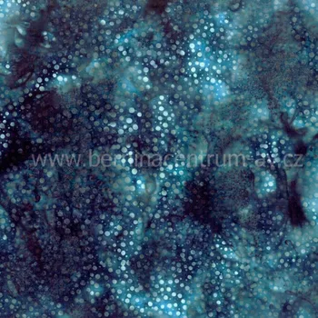 Hoffman 3019-120 bali batika puntík modrá bavlněná látka patchwork