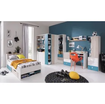 Dětský pokoj Studentský pokoj Saturn B - černá / béžová / dub