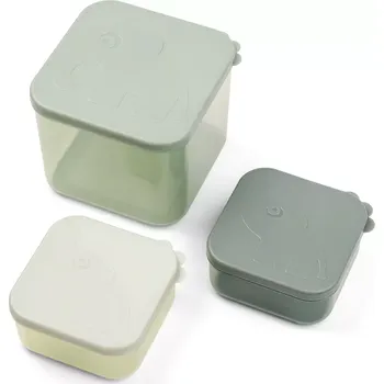 dětská jídelní sada DONE BY DEER potravinové boxy Elphee L 3ks zelená