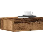 vidaXL Závěsný noční stolek staré dřevo 40x32x15 cm