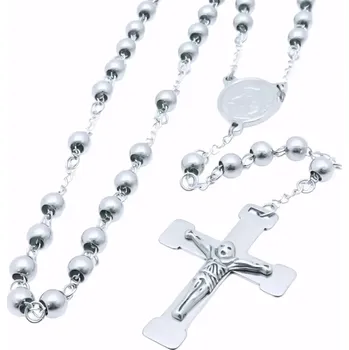 Růženec Amparo Miranda® Ocelový růženec AM113, Barva stříbrná