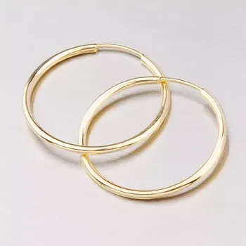 Náušnice Dámské náušnice žluté zlato 585 30 mm 12-657