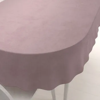 ubrus Sametový oválný ubrus Velvet Premium SVP-002 Starorůžový 100x140 cm