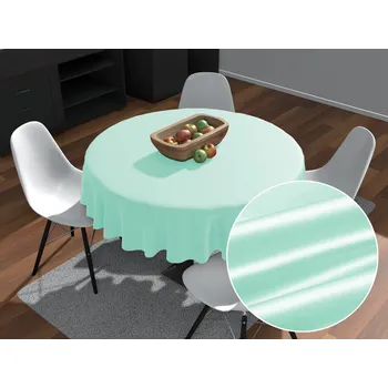 ubrus Saténový kulatý ubrus polyesterový Satén LUX-059 Světle mintový Ø 100 cm