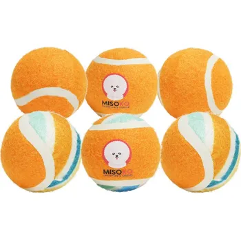 Hračka pro psa MISOKO Hračka pro psy MISOKO, tenisové míčky se zvukem, 6 ks, 6 cm, oranžové