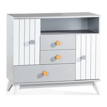 Komoda Komoda Tweety - šedá/bílá