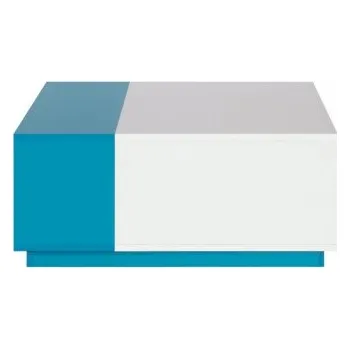 Konferenční stolek Konferenční stolek Moli - Bílý lux/tyrkys