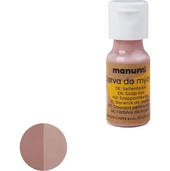 Průmyslové lepidlo Manumi tekutá barva do mýdla 10 ml pudrově růžová