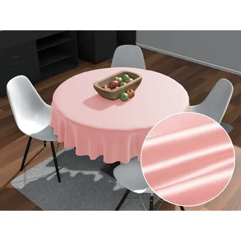 ubrus Saténový kulatý ubrus polyesterový Satén LUX-061 Světle korálově růžový Ø 100 cm