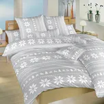 Povlečení SOBI ŠEDÍ, šedo-bílé, krep, 140x200cm + 70x90cm