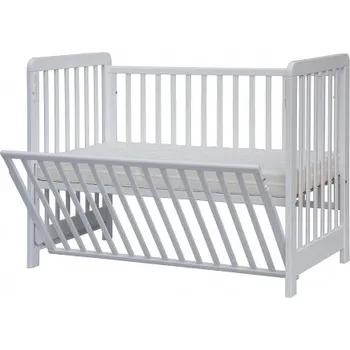 Dětská postýlka Postýlka 60x120cm s odnímatelnou bočnicí Vista - bílá