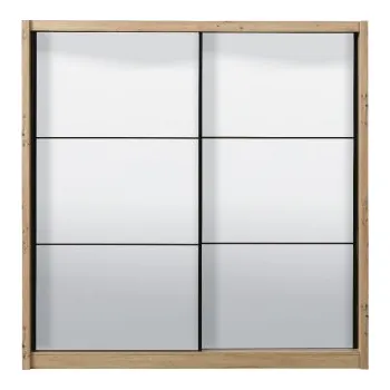 Šatní skříň Zrcadlová skříň s posuvnými dveřmi Debby 215 - dub artisan