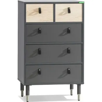 Komoda Úzká komoda Magnus - dub sofia/šedá