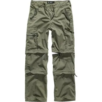 Oblečení a móda BRANDIT Kalhoty SAVANNAH odepínací ZELENÉ ZELENÁ - OLIV XXL