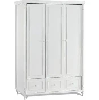 Šatní skříň Kombinovaná šatní skříň 3D s osvětlením Luxor - bílá