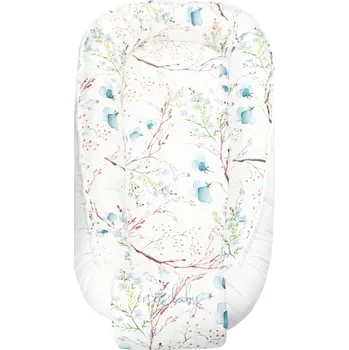 Hnízdečko pro miminko enie baby Hnízdečko Hnízdečko MENTHOL TWIGS / WHITE