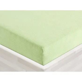 Prostěradlo Froté napínací prostěradlo FR-018 Pastelově zelené 90 x 200 - výška 20 cm