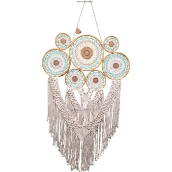 Lapač snů Velký lapač snů béžovo-modrý (Maxi lapač snů etno)