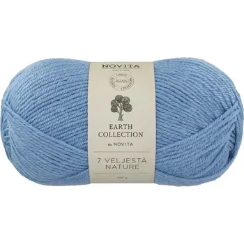 Příze Novita 7 Brothers Nature 100 Blankytně modrá (Ponožková příze 7 Veljestä Talenge )