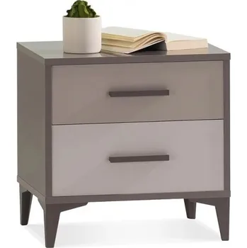 Noční stolek Noční stolek Renda - šedá/hnědá/béžová