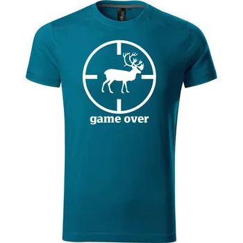 Pánské tričko DOBRÝ TRIKO Pánské tričko Game over Velikost: S, Barva: Petrolejová